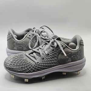 Under Armour Glyde 2 MT Metal Softball Cleats Womens Sz 5.5 Gray Athletic Sports